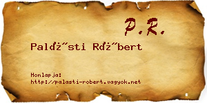 Palásti Róbert névjegykártya